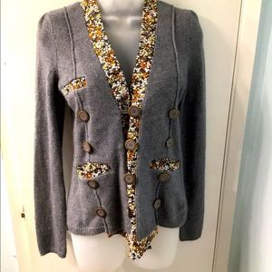Anthropologie Cartonnier Wool/Rabbit/Cashmere Sweater Cardigan S